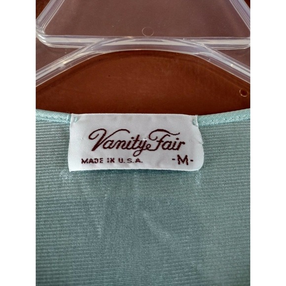 Vintage‎ Vanity Fair Robe Night Gown Aqua Teal M - Picture 2 of 5